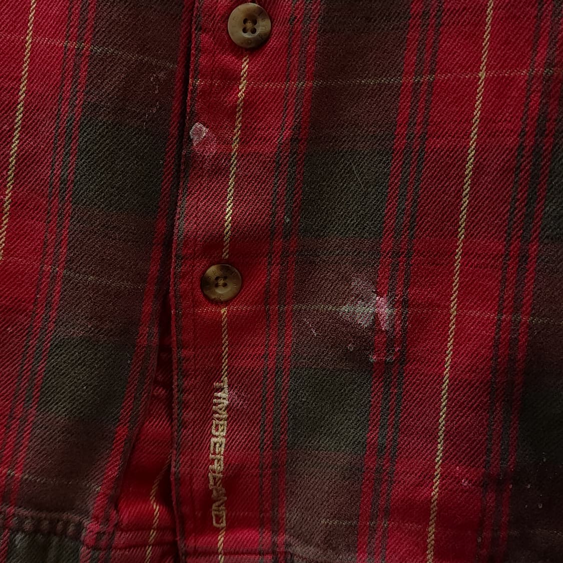 90s 팀버랜드 체크셔츠 플란넬 셔츠 헤비코튼 크롭셔츠 XL 상품이미지8