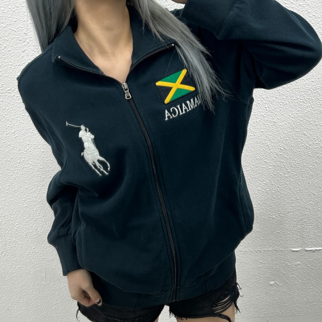 폴로 랄프로렌 빅포니 니트 반집업 XL 상품이미지1