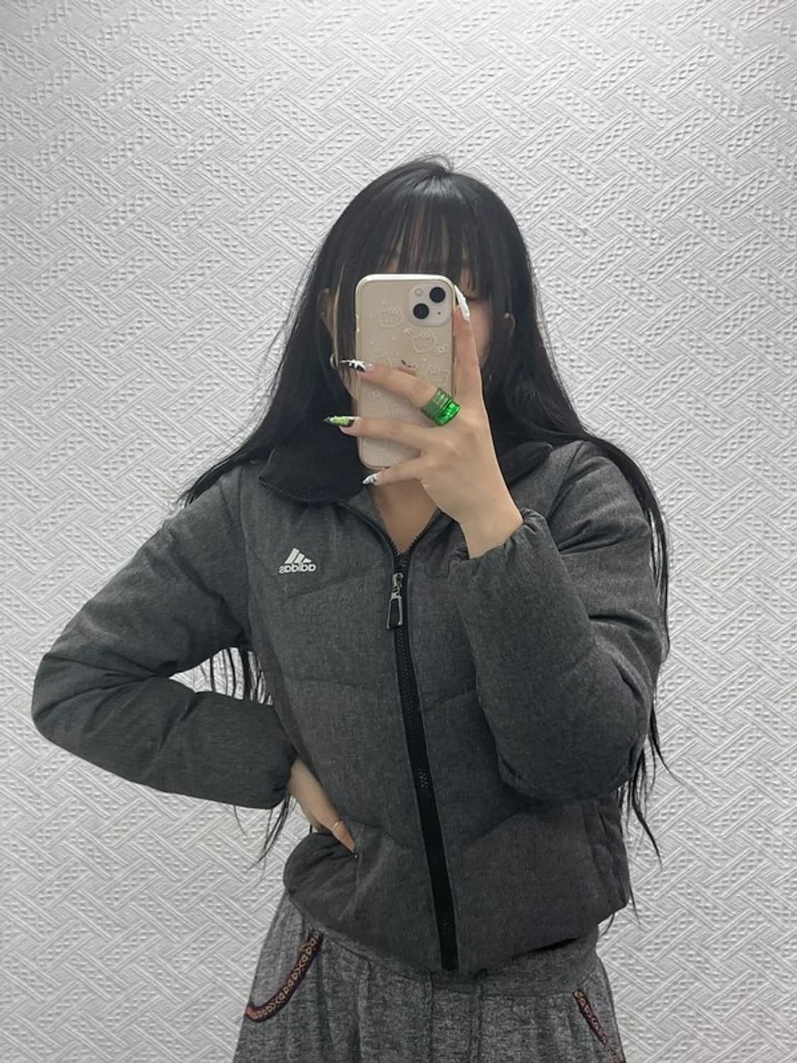 아디다스 빈티지 모던시크 슬림핏 크롭 숏 패딩 85 C08525 상품이미지1