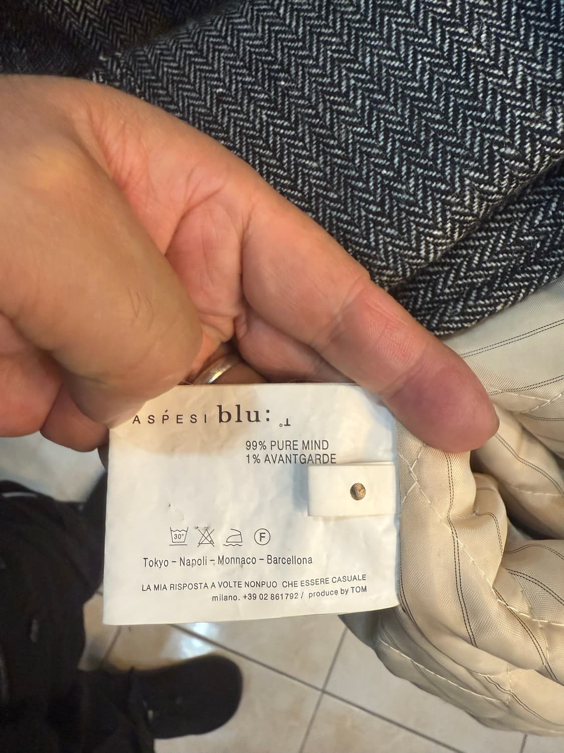 100 정품 아스페시 빈티지 해링본자켓 팝니다 상품이미지5