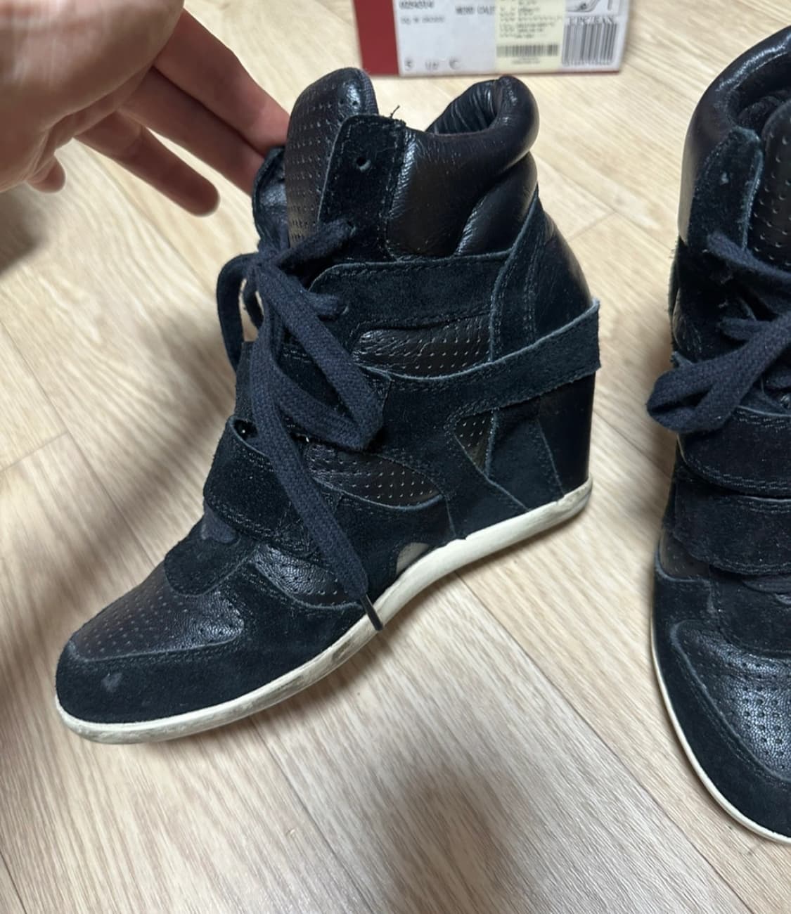 Ash 블랙 웨지힐 상품이미지4