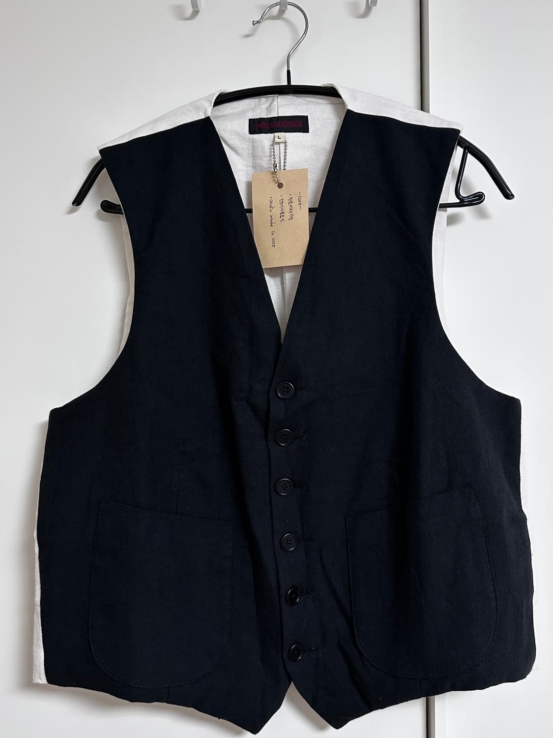 투빌더스하우스 린넨 코튼 웨이스트 코트 01 L 상품이미지2