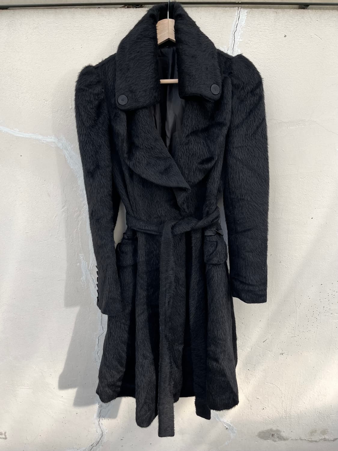 퍼프 숄더 롱코트 상품이미지2