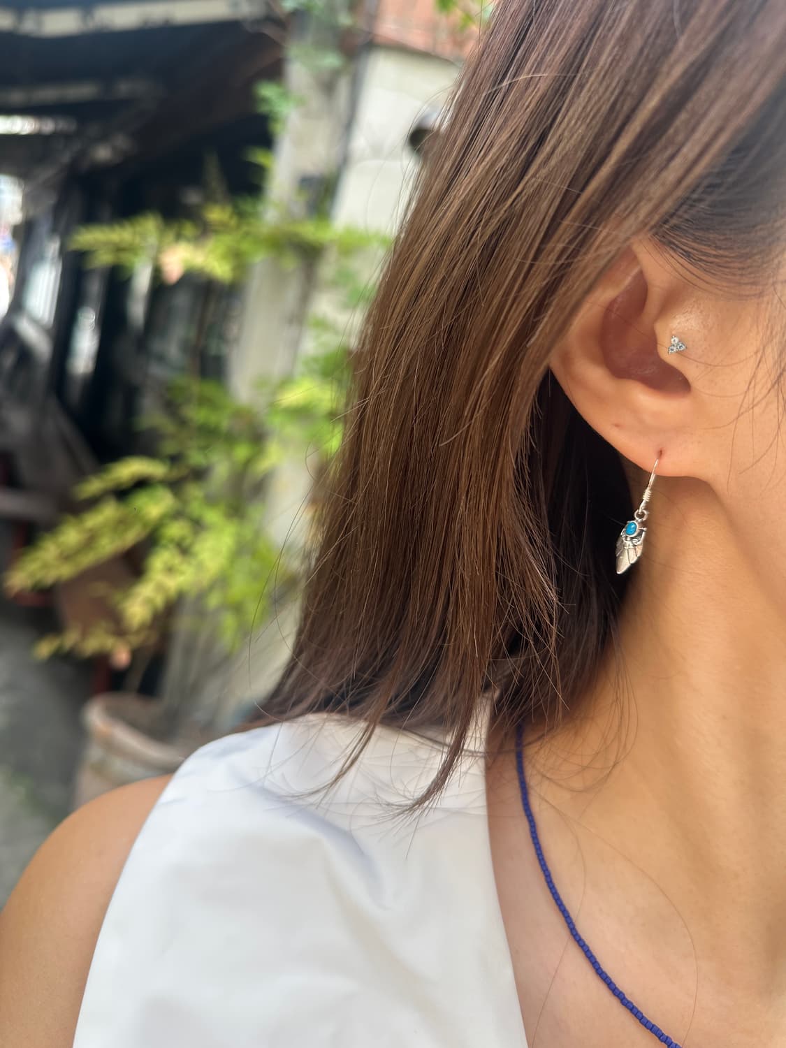 Vintage turquoise 925silver earring 상품이미지4