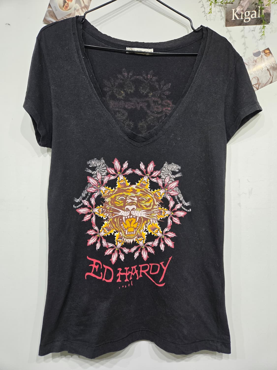 에드하디 블랙 호랑이 프린팅 반팔 티셔츠 상품이미지3