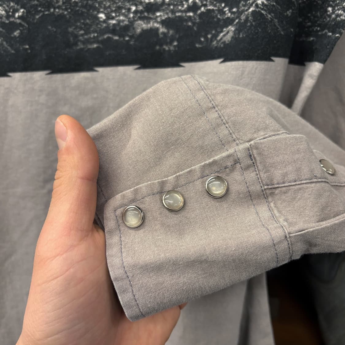 90s 팬핸들 슬림 모노그램 카우보이 그래픽 웨스턴 셔츠 N572 상품이미지7