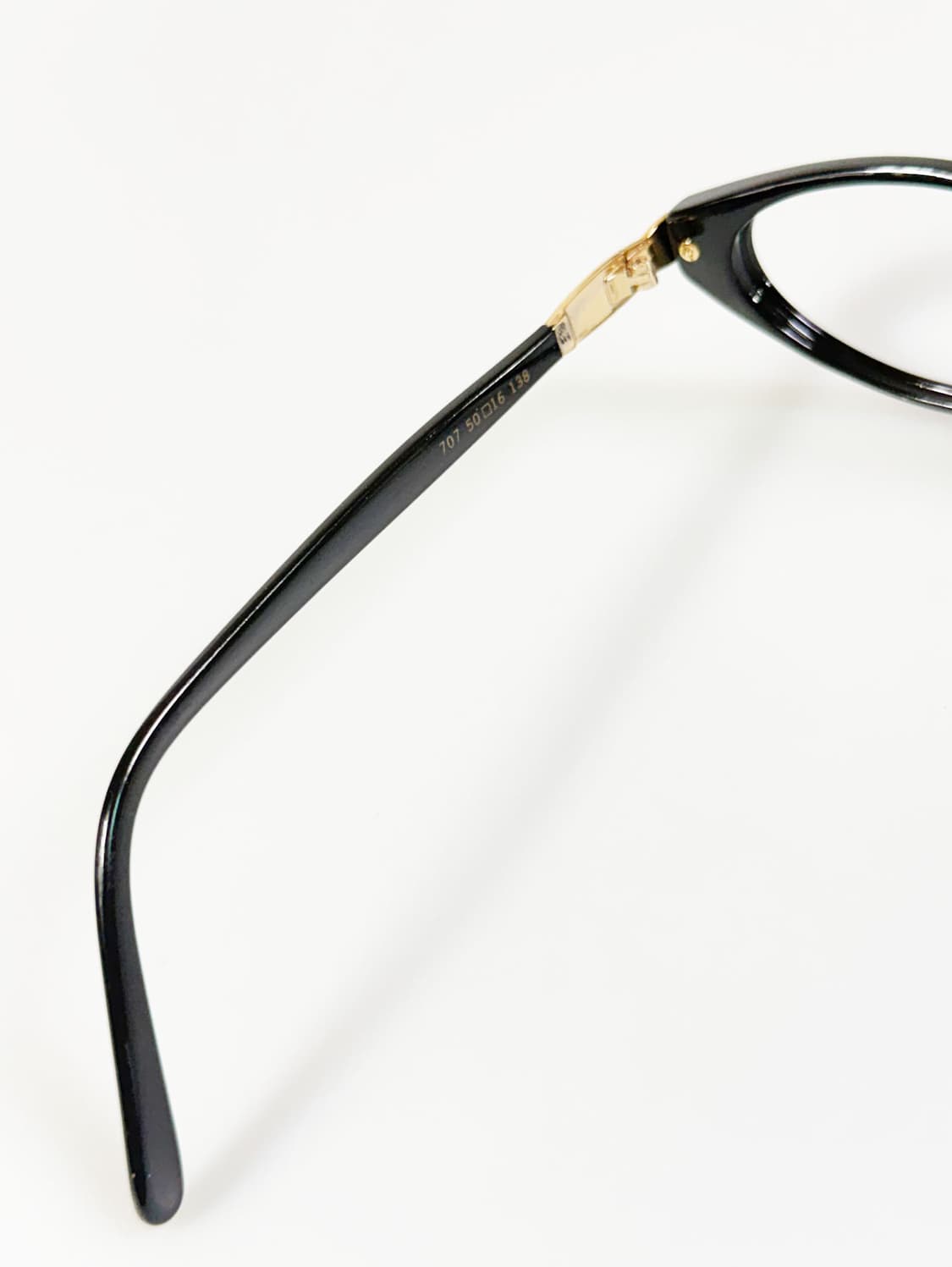 90s CLOVER 블랙 오벌 뿔테 프레임 빈티지 안경 상품이미지7