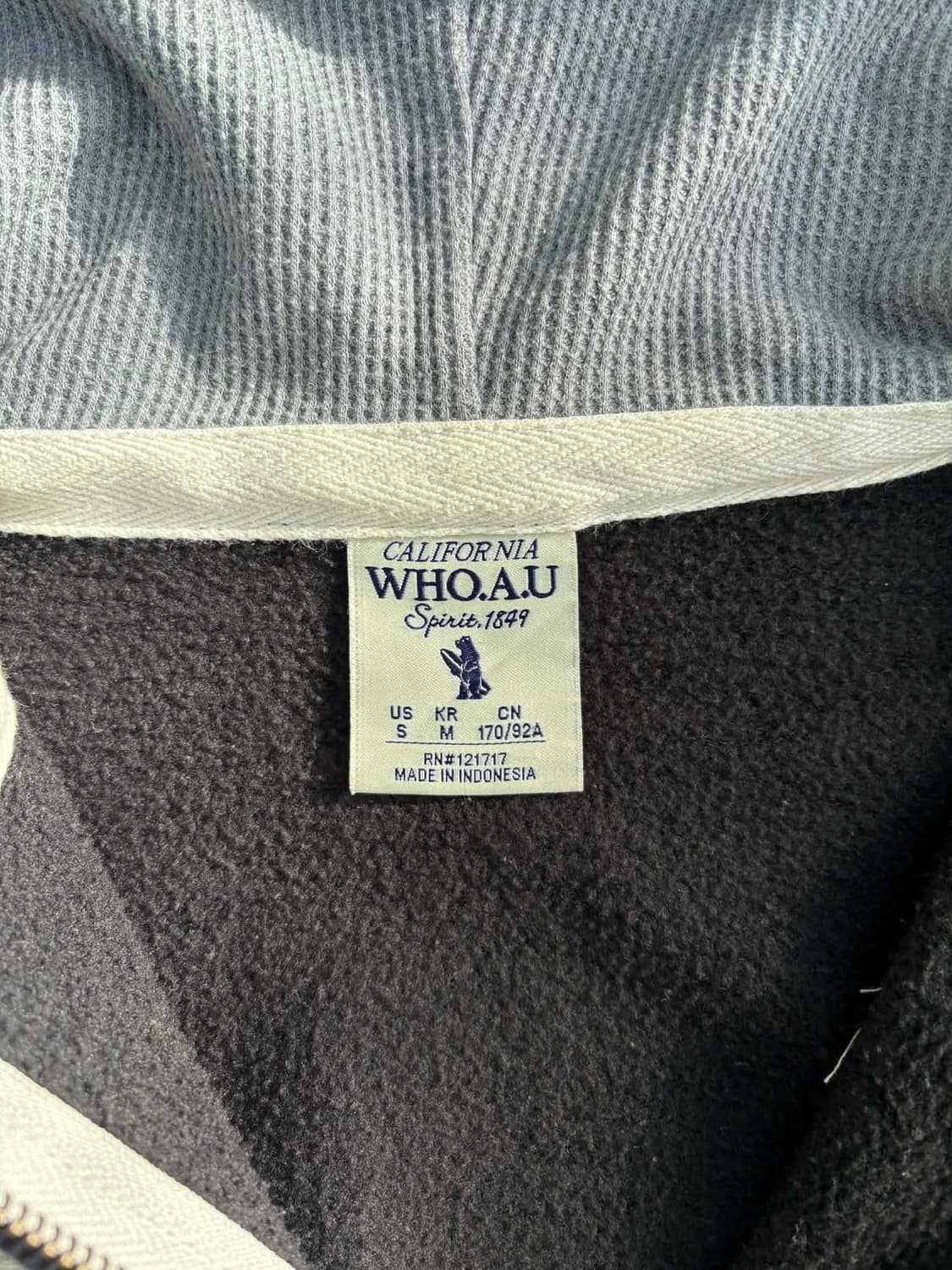 후아유 y2k 블랙 러블리힙 스웻 후드집업 희귀져지(M) 상품이미지4