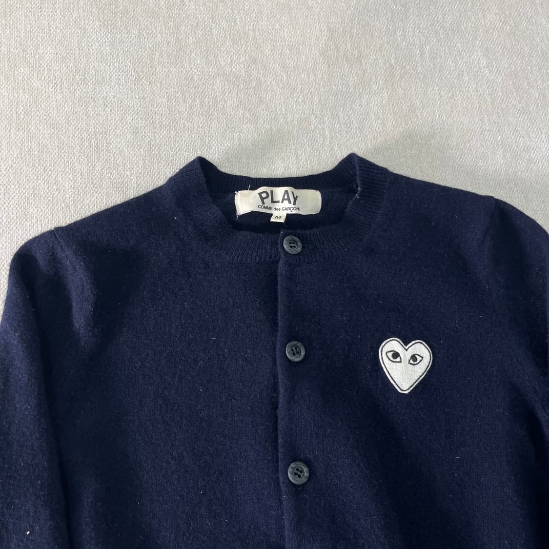 W 95 꼼데가르송 백화점택 하트와펜 울 가디건 상품이미지2