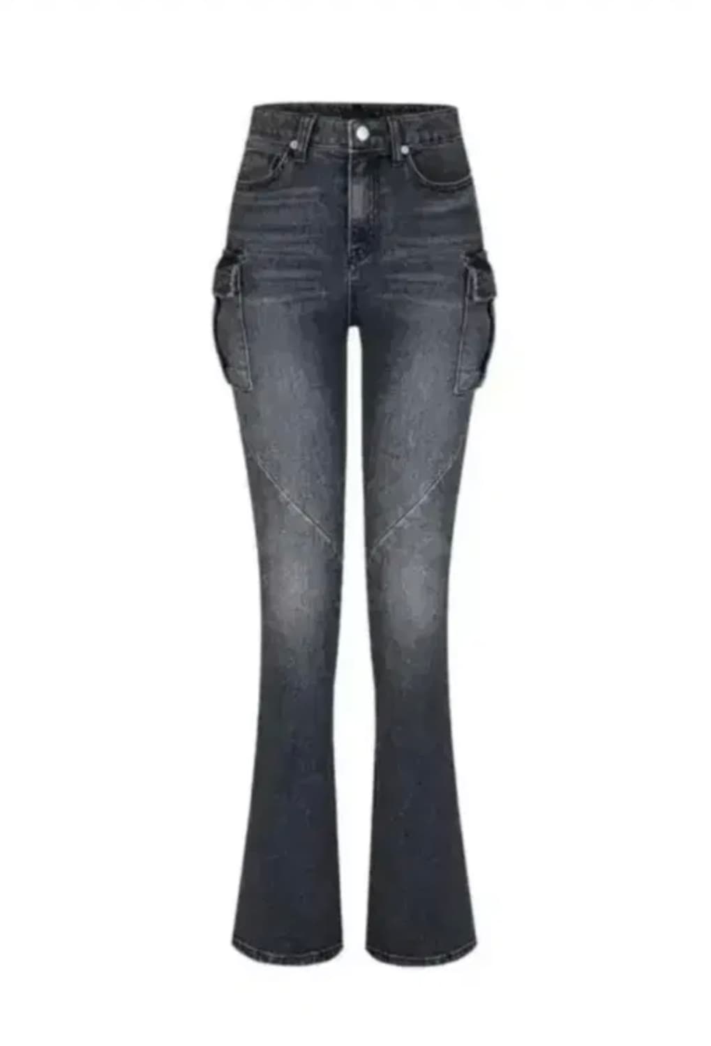 오도어 다크 카고 부츠컷 데님 팬츠 상품이미지1