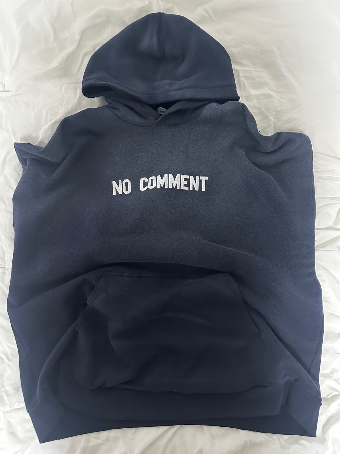 [2] 발렌시아가 22SS 노코멘트 후디 네이비 상품이미지3
