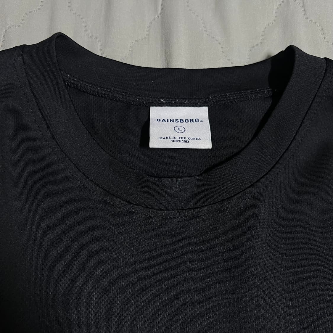 게인스보로 반팔 블랙 L 폴리 검정색 셔츠 반팔티 스트릿 상품이미지2