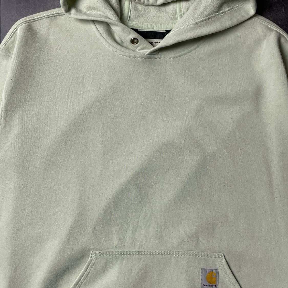 CARHARTT 칼하트 라이트그린 레터링 기모 후드티 A01032 상품이미지3