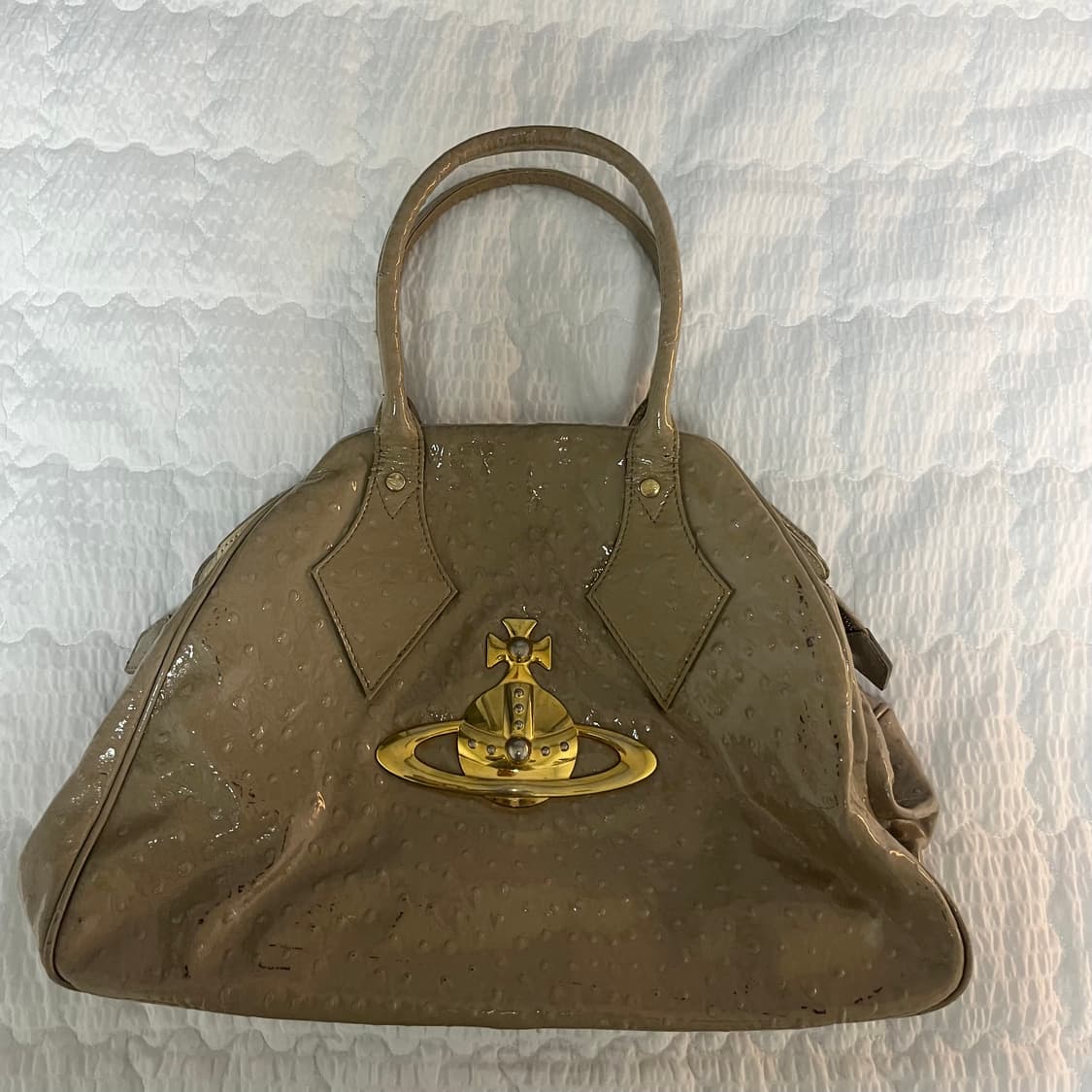 비비안웨스트우드 빈티지 빅 숄더백 아이보리 상품이미지1