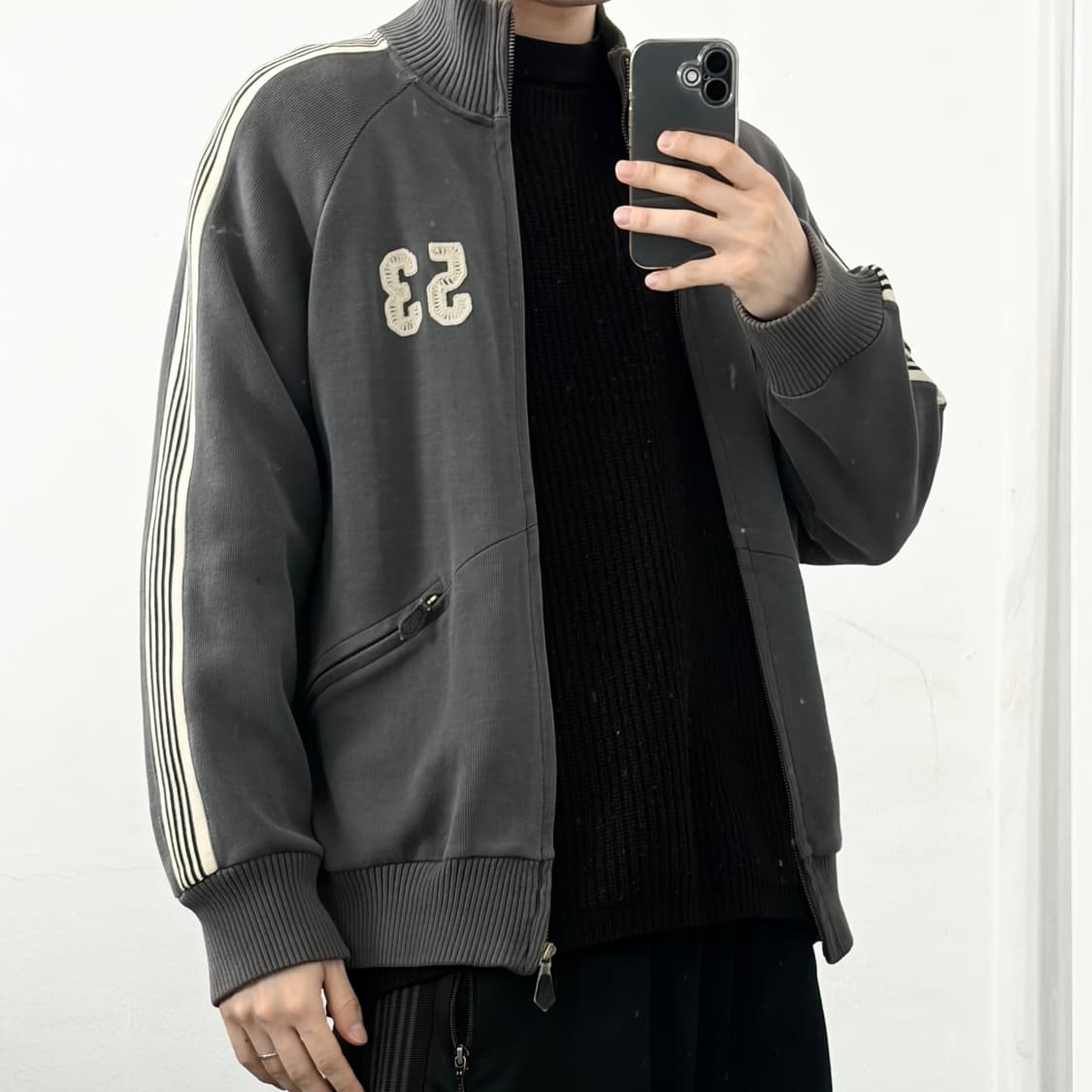 리바이스 백로고 니트 집업 자켓 상품이미지4