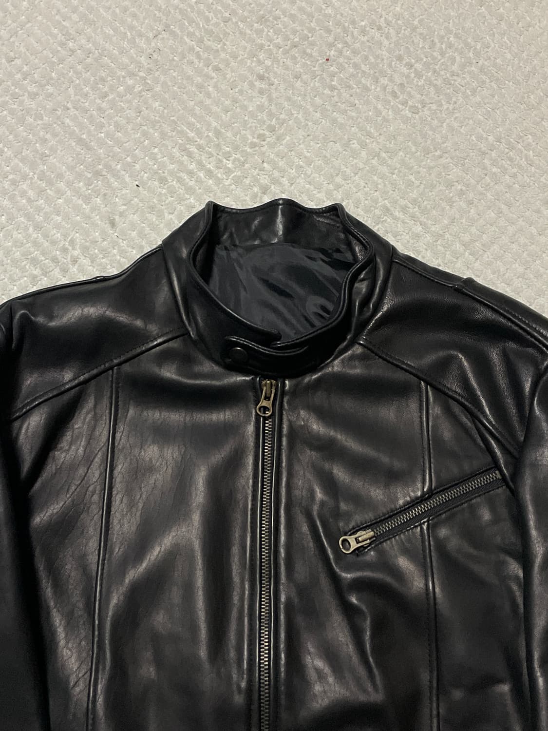 광희시장 웨스턴 무드 램스킨 양가죽 레더 자켓 상품이미지4