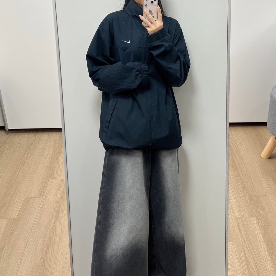 나이키 00s 스우시 블랙 바람막이 자켓 상품이미지1