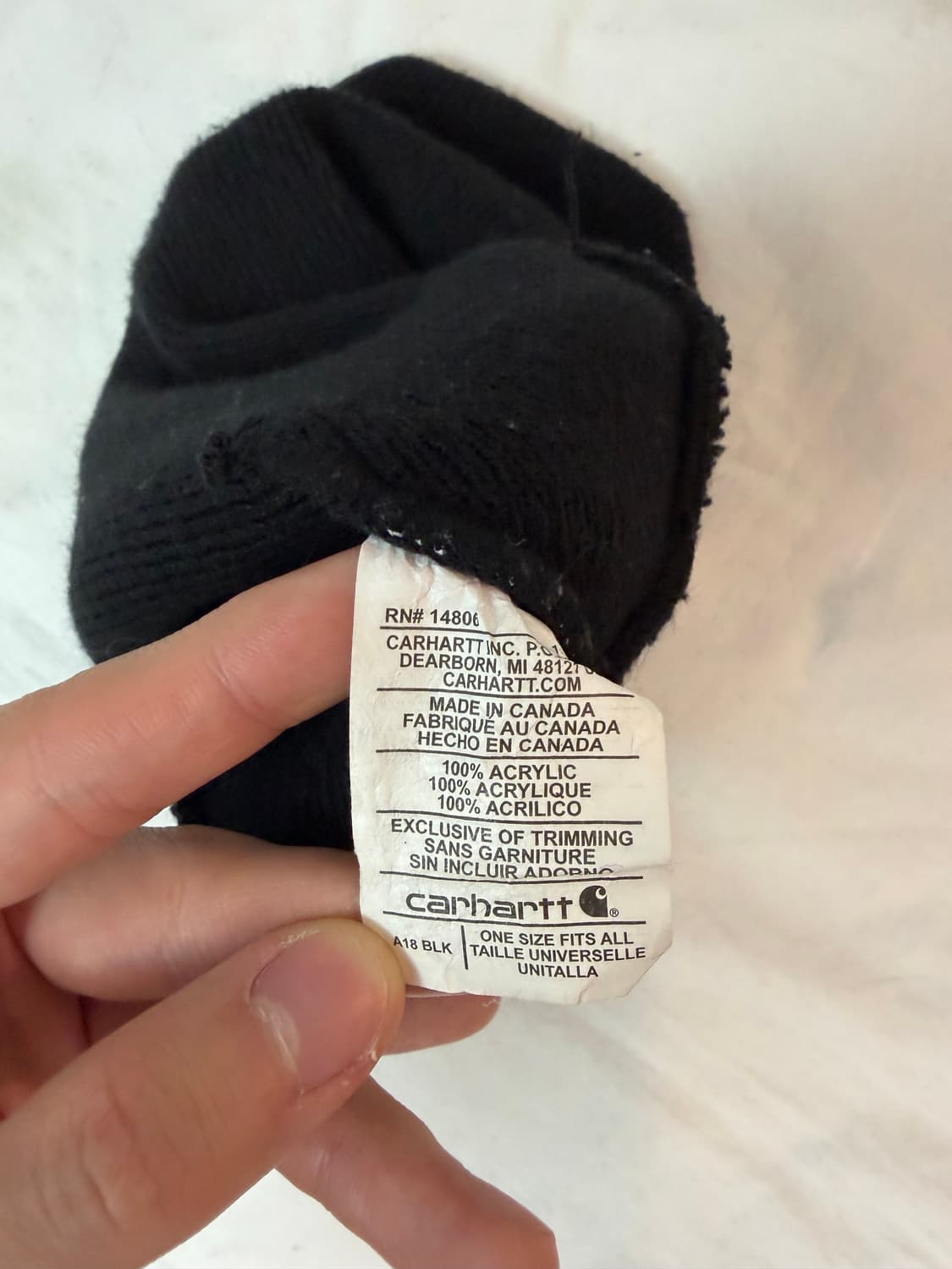 칼하트 Made in Canada 비니 블랙 상품이미지2