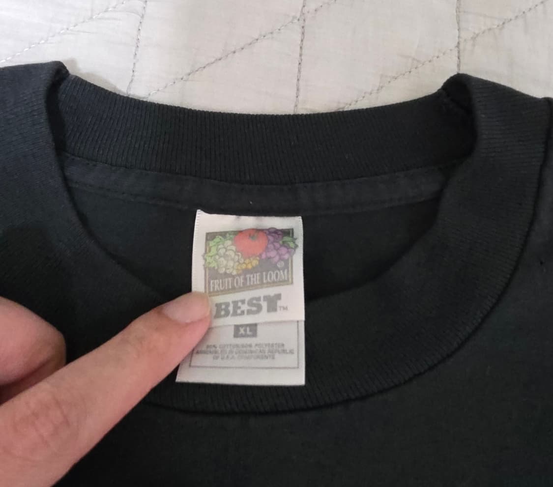 [XL] 90s 빈티지 DARE 티셔츠 블랙 ver. 후룻4 블리칭 상품이미지6