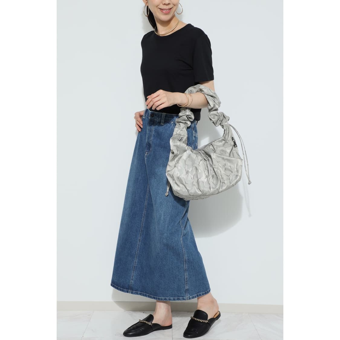 Y’SACCS 요지야마모토 카모 셔링 숄더백 상품이미지5