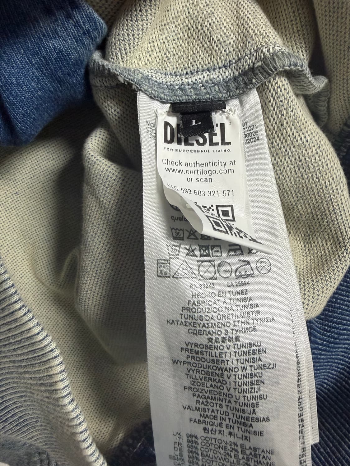 디젤 크롭 데님 자켓 글렌 상품이미지4