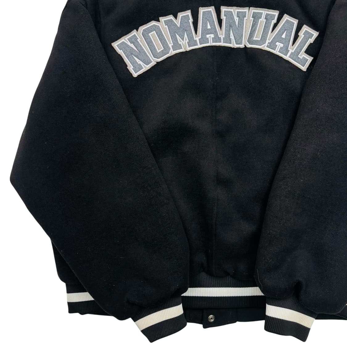 노매뉴얼 빅 로고 블랙 울 바시티 자켓 M 상품이미지3