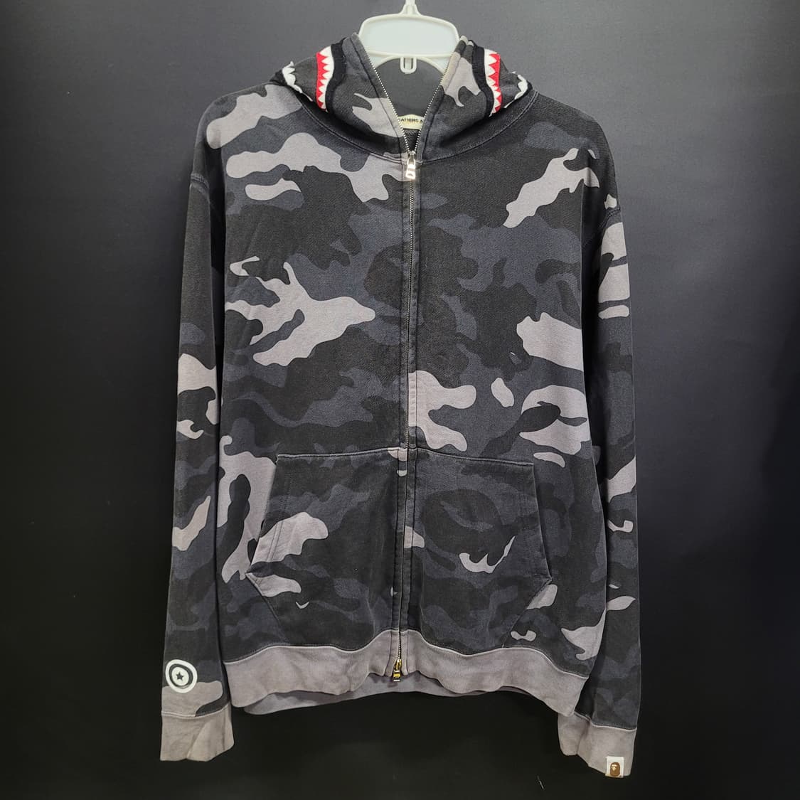 베이프 빈티지 블랙 흑계 시티 카모 샤크 후드 A Bathing Ape 상품이미지1