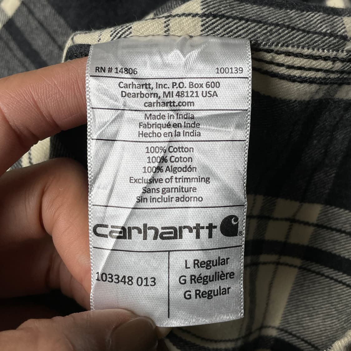 CARHARTT 칼하트 빈티지 체크 플란넬 워크 셔츠 A00891 상품이미지10