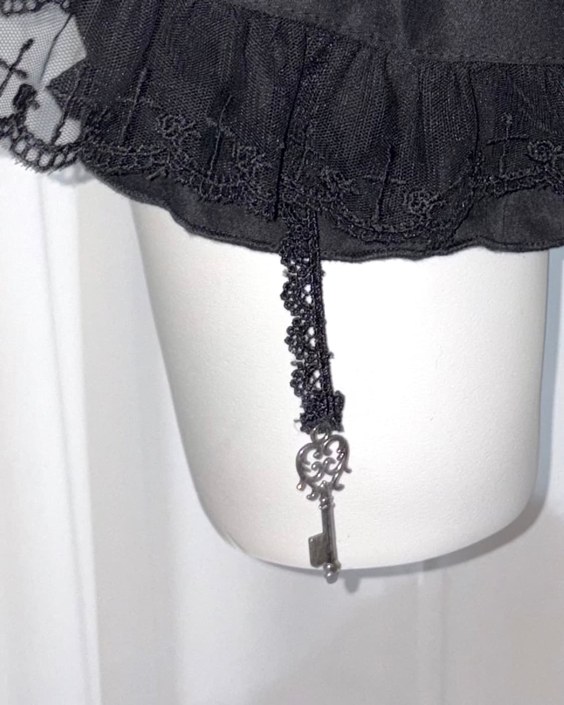[secret key]레이스 프릴 고딕 펑크 고스 쿠로 갸루 엔틱 스커트 상품이미지3