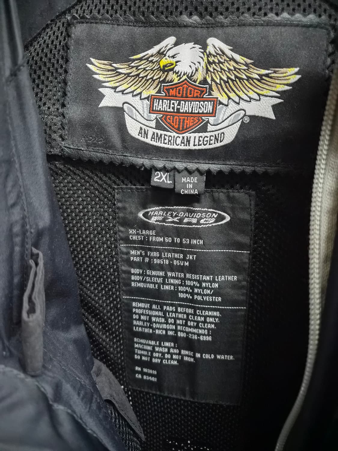 2XL) 할리데이비슨 FXRG 레더자켓 팝니다 상품이미지9