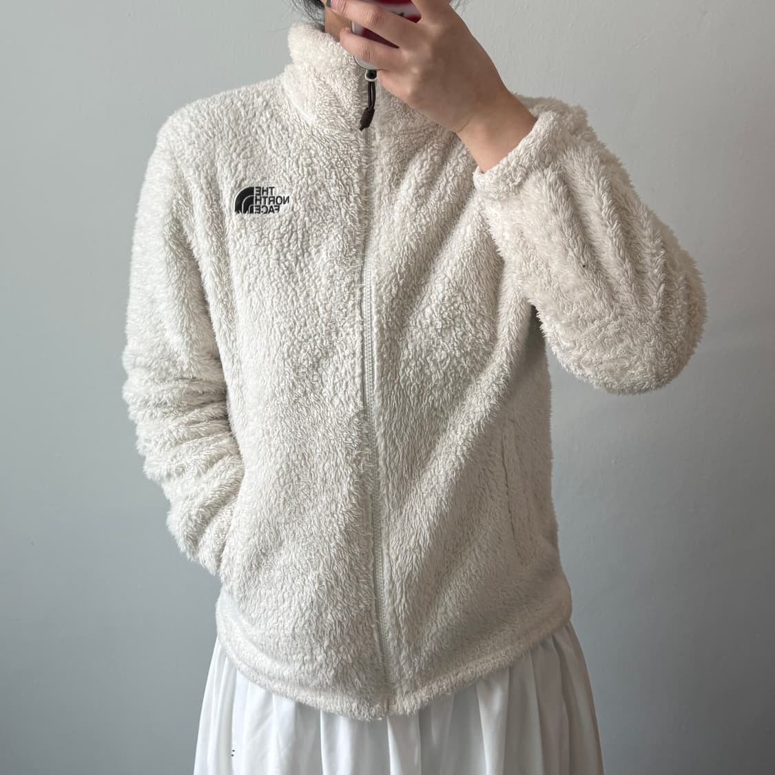 [S] 노스페이스 아이보리 플리스 집업 상품이미지2