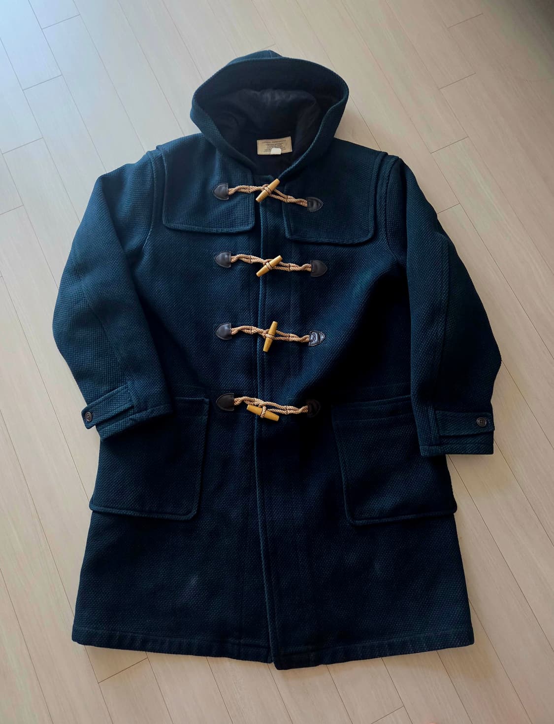 XL) rrl 리미티드에디션 인디고 다잉 켄도 원단 더플코트 팝니다. 상품이미지2