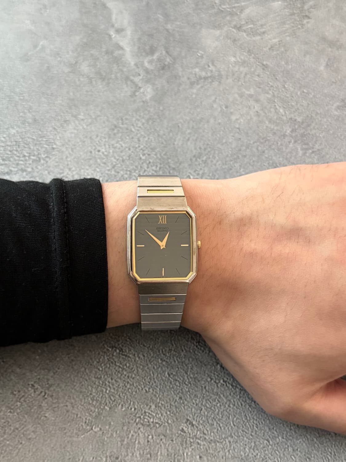 세이코 Seiko 레트로 실버 스퀘어 쿼츠 상품이미지6