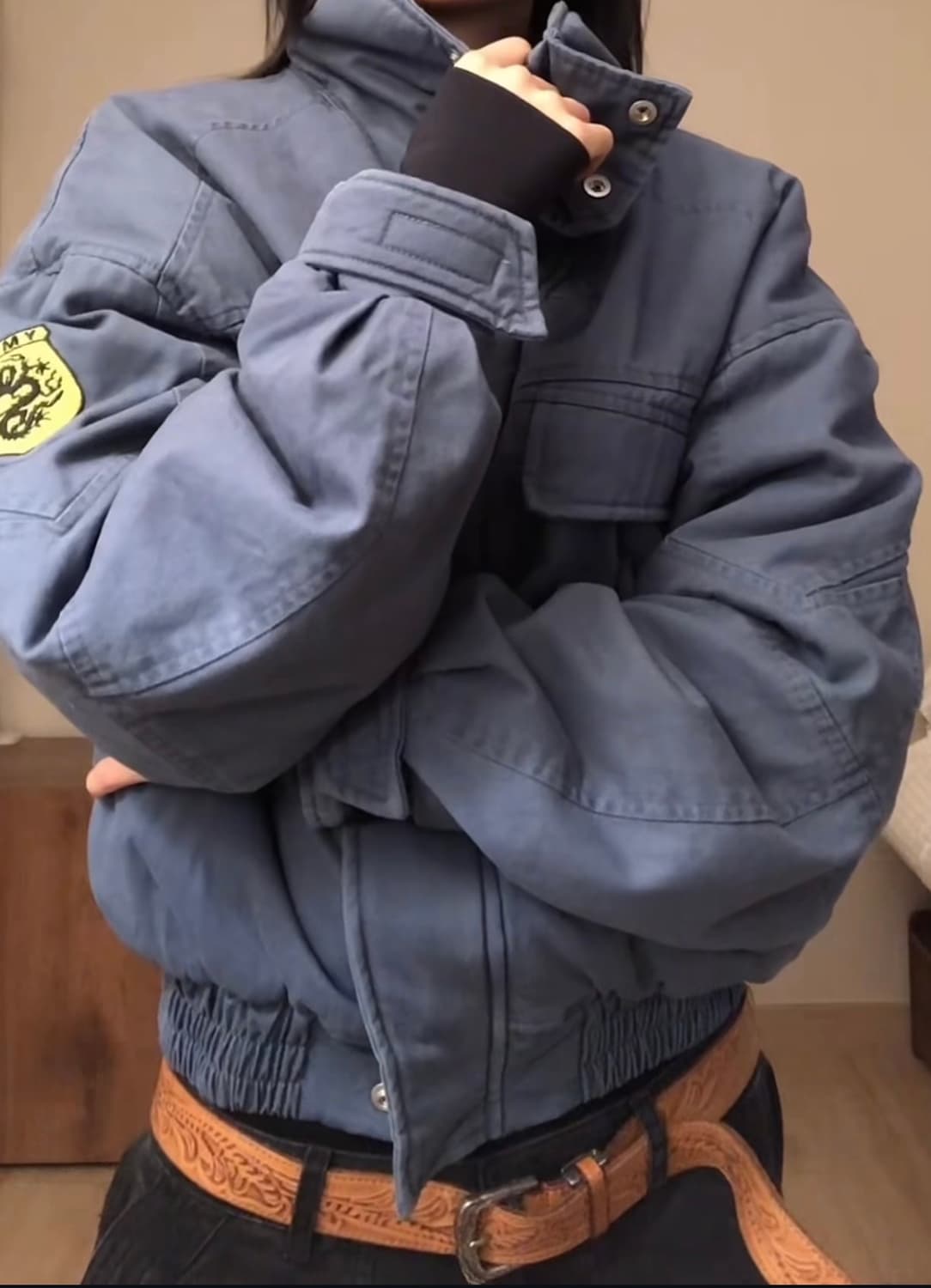 TREclub 빈티지 자켓 워시드 블루 상품이미지3