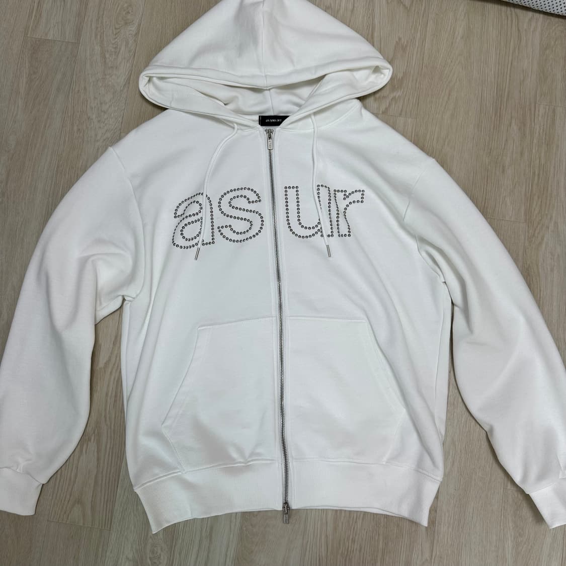 애즈유아 후드집업 화이트 M 상품이미지4