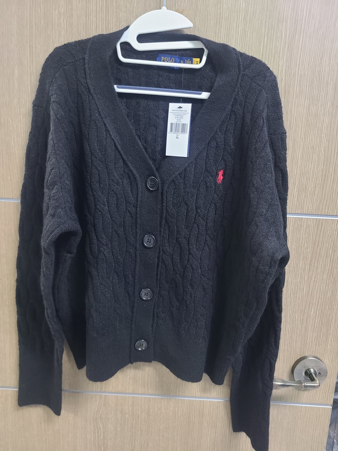 폴로 랄프로렌 블랙 여셩 가디건 XL 상품이미지1