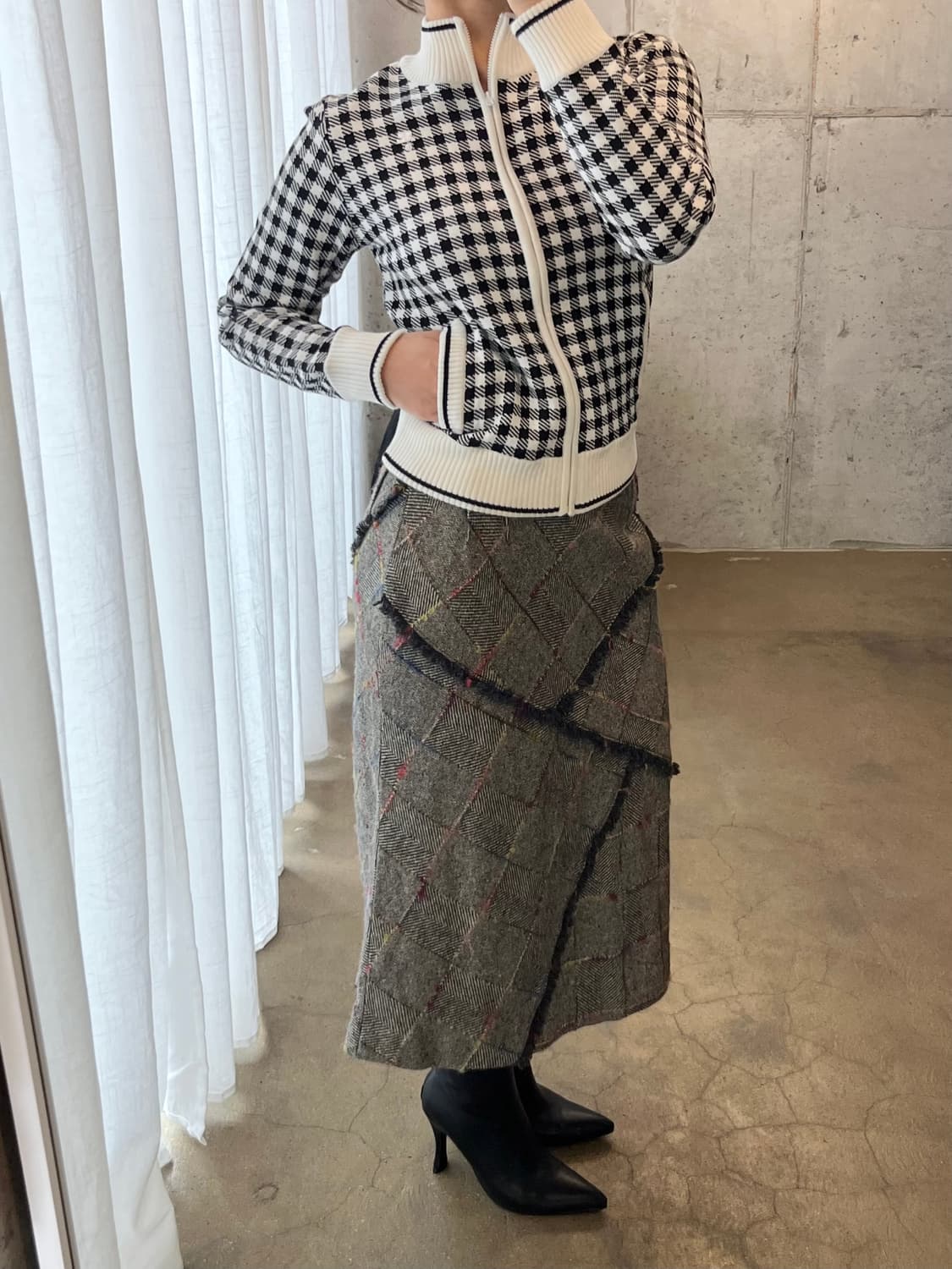 COURREGES 꾸레쥬 니트집업 상품이미지3