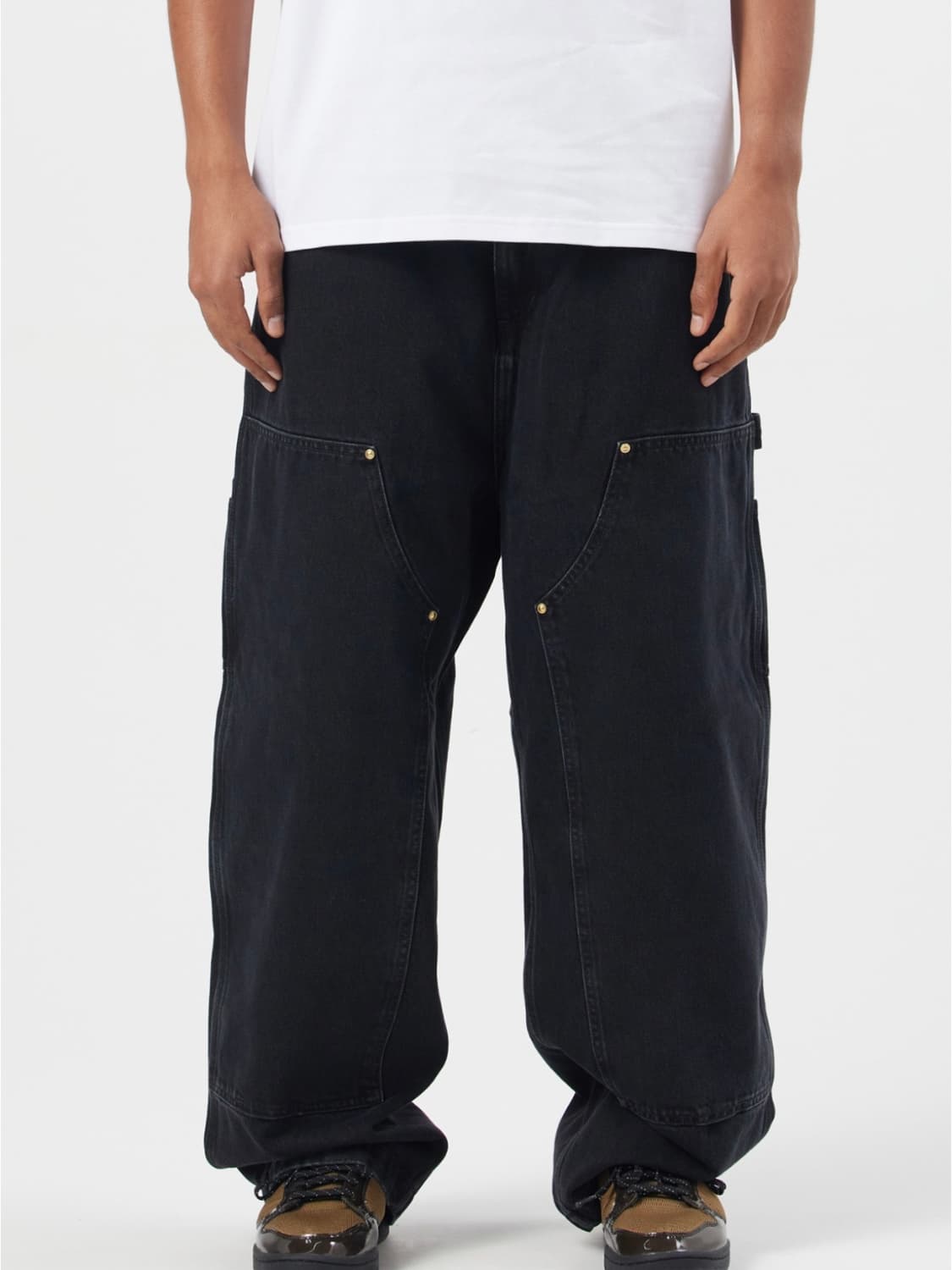 칼하트윕 내쉬 더블 니 팬츠 스미스 블랙 XS 상품이미지3