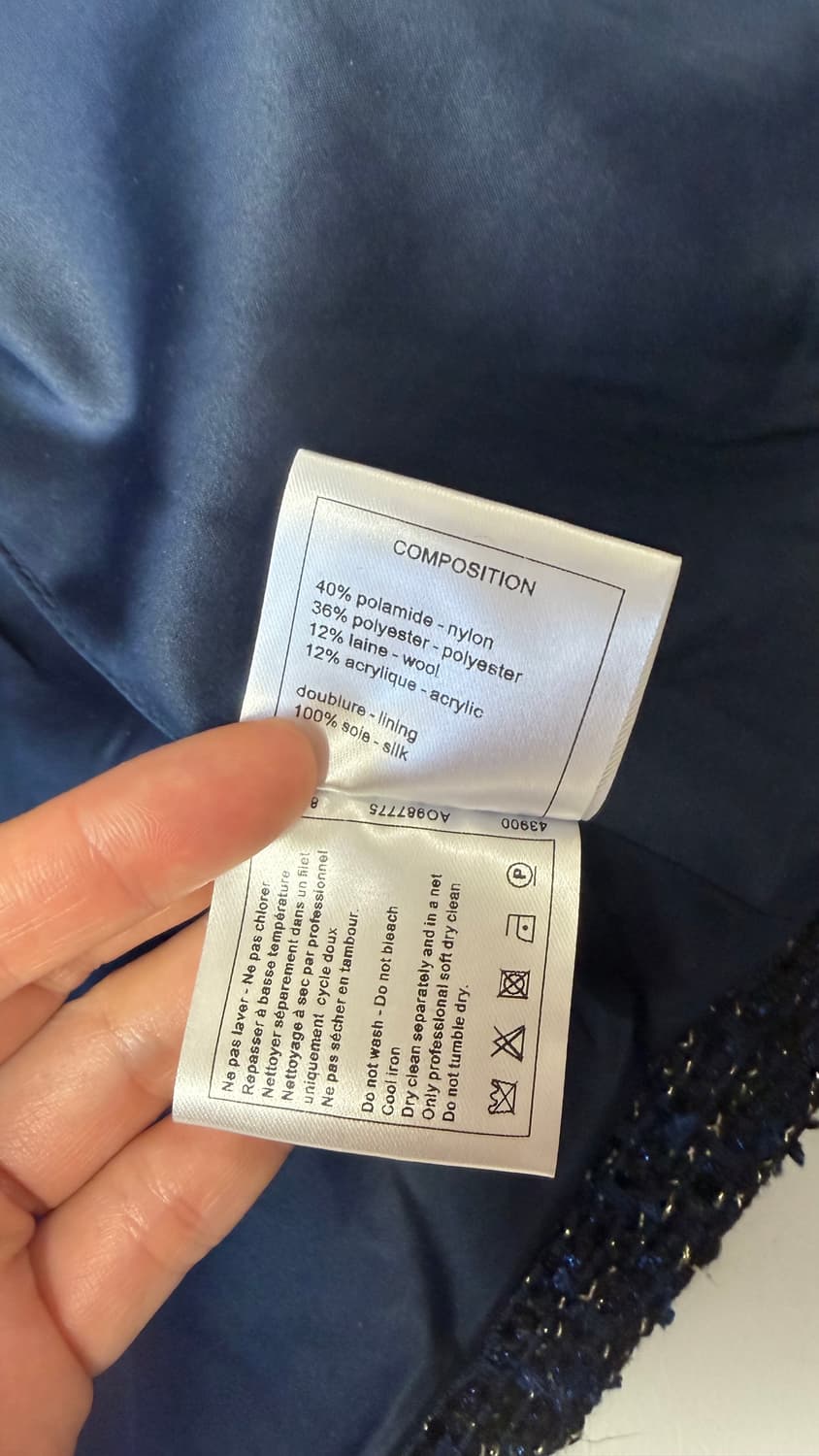 샤넬 CHANEL 빈티지 진주 트위드 자켓 상품이미지9