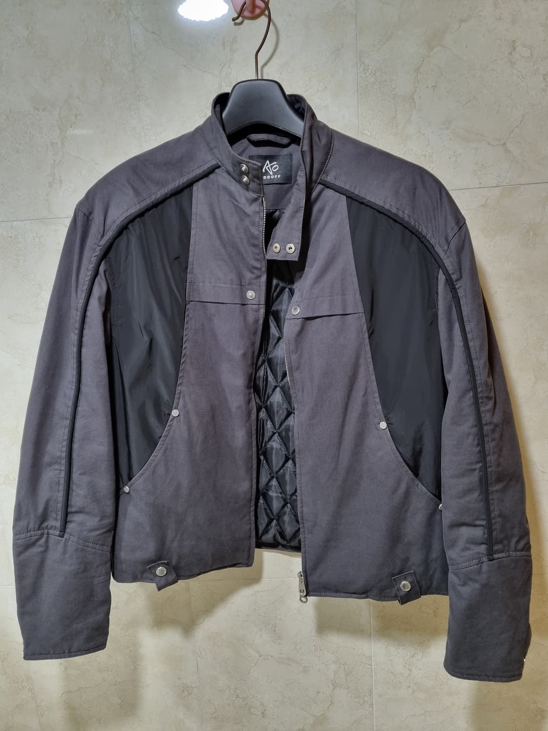 애드오프 파이프 패디드 바이커 자켓 M 상품이미지1
