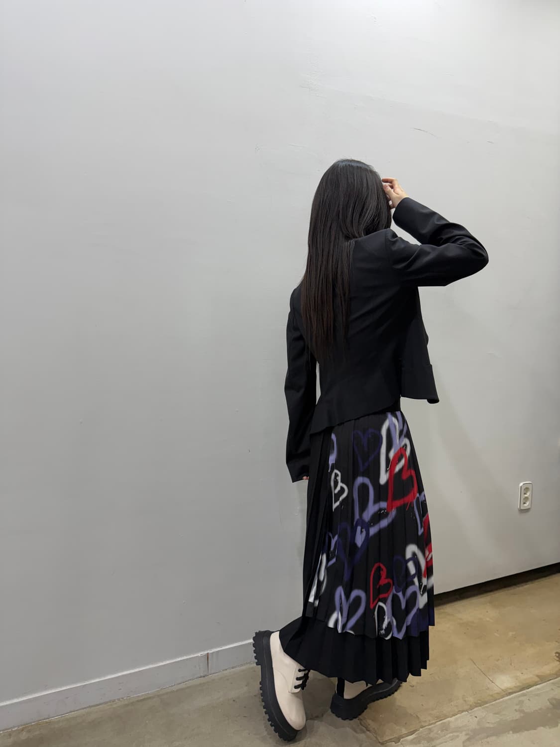 비비안 웨스트우드 그래피티 플리츠 롱 스커트 상품이미지3