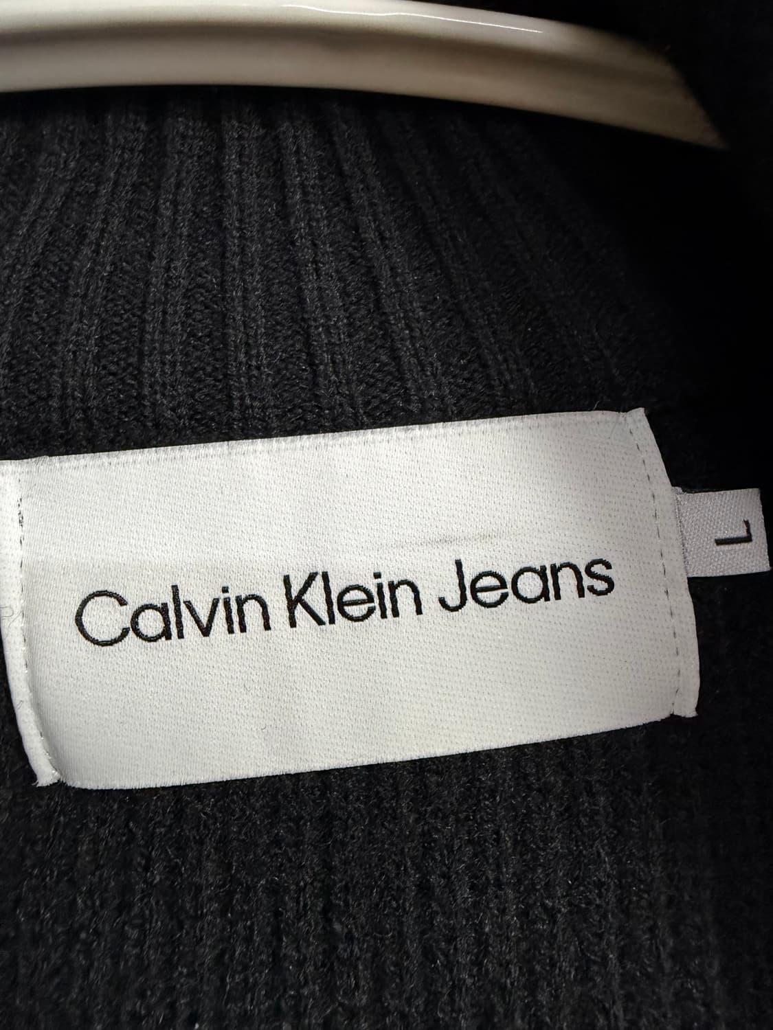 캘빈 클라인 진스 하이넥 집업 니트 가디건 상품이미지3