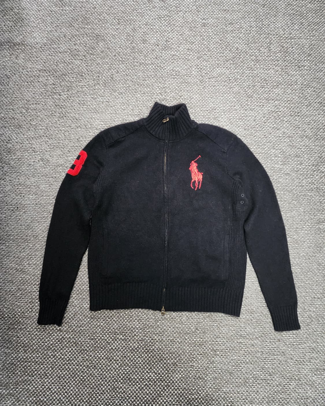폴로 랄프로렌 블랙 니트 집업 L사이즈  상품이미지6