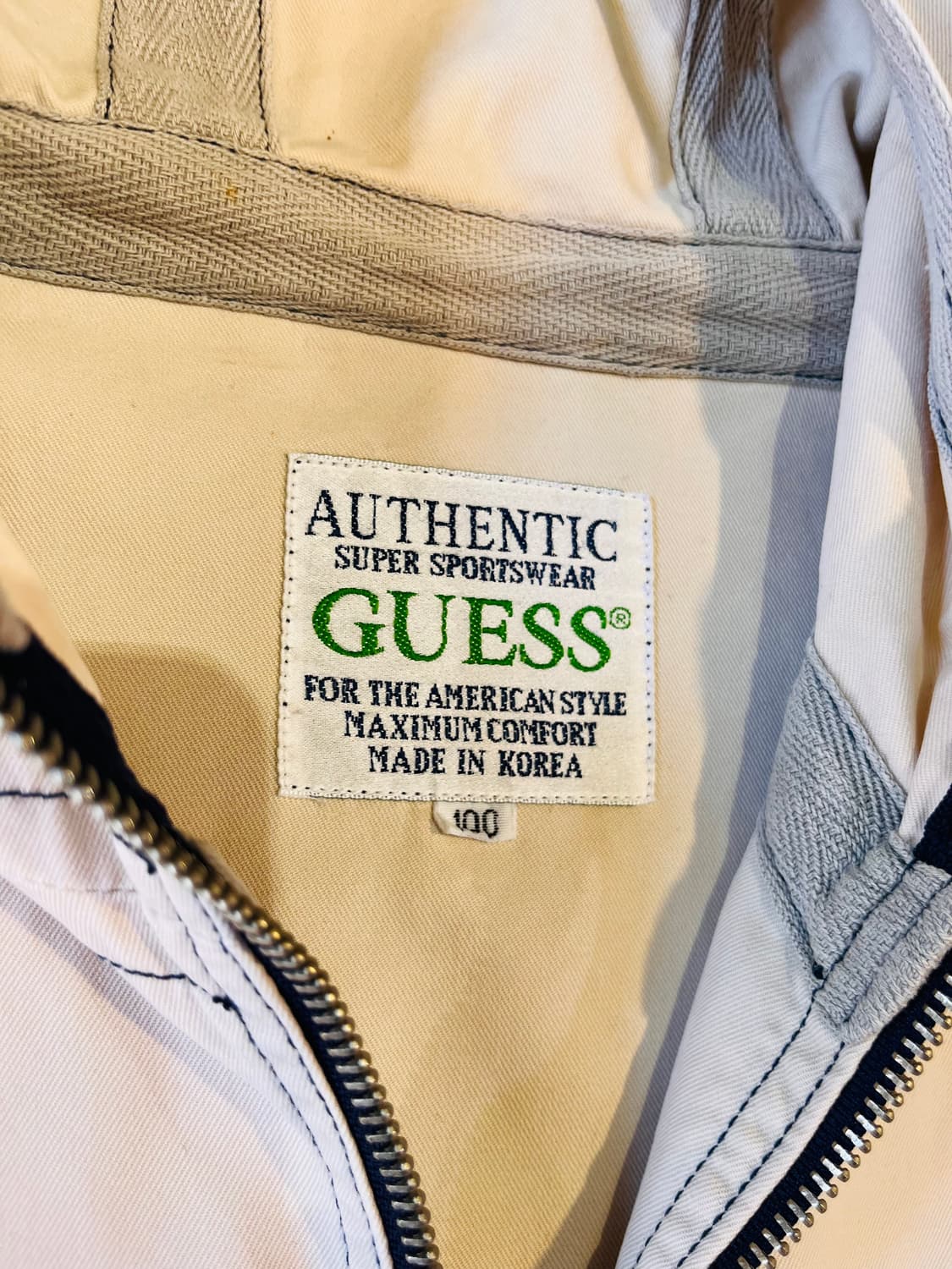 게스 진스 후드 집업 자켓 (한국제) 상품이미지4