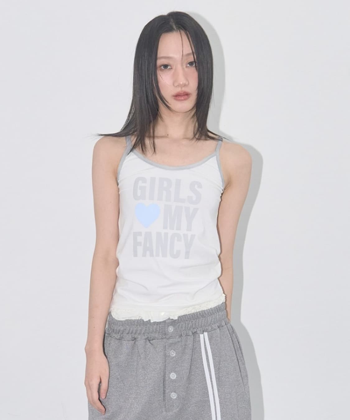 팬시클럽 슬리브 FANCY SLEEVELESS (GRAY) 상품이미지1