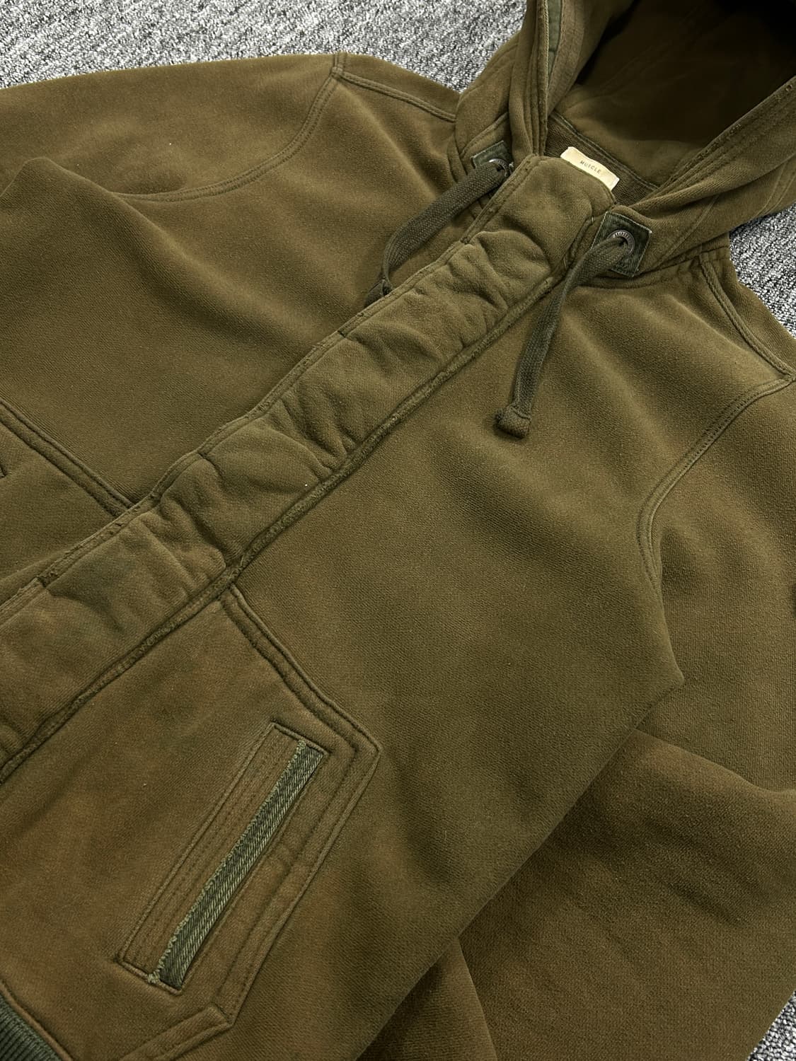 아베크롬비 빈티지 카키 후드집업 L  상품이미지4