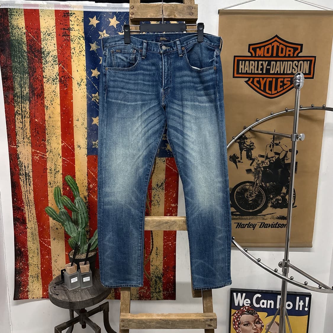 폴로 랄프로렌 설리반 슬림 빈티지 워싱 데님팬츠 N713 상품이미지1