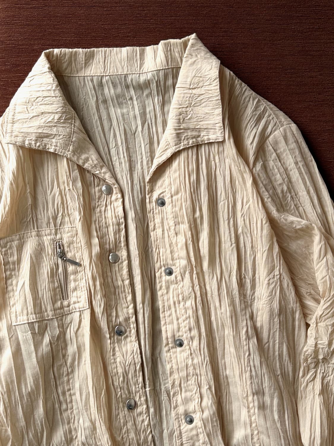 Cotton poly wrinkled utility jacket 상품이미지2