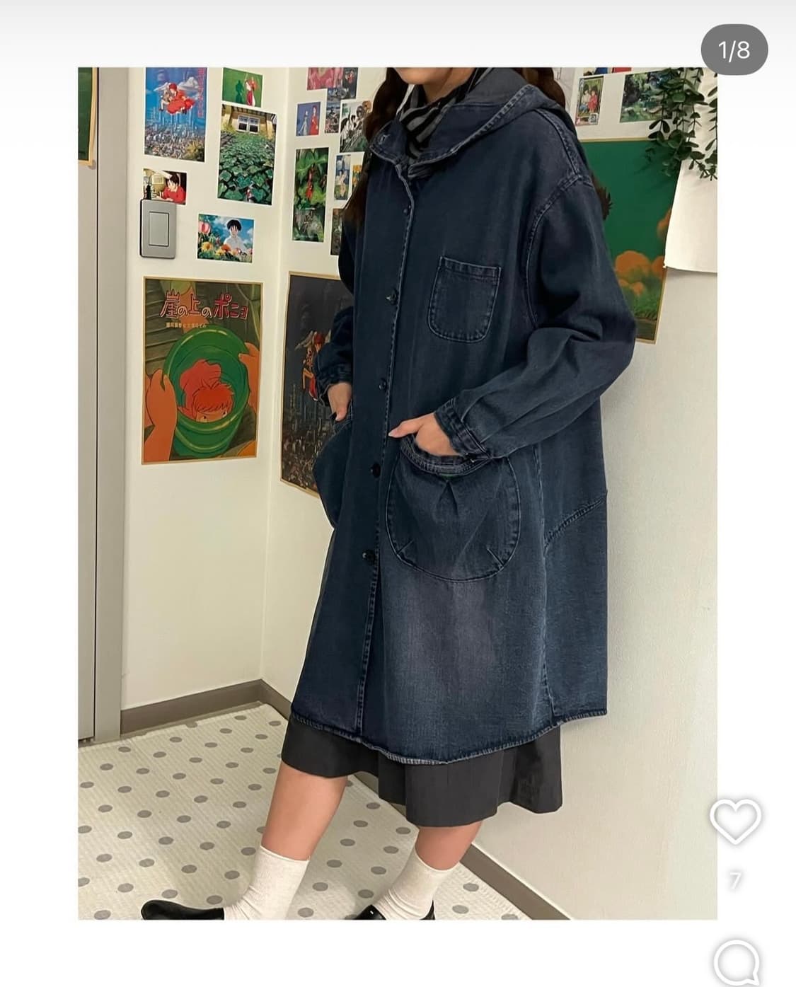 빈티지 청 후드 아우터 상품이미지2