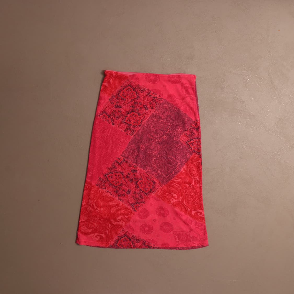 PSSSY 프린팅 비즈 레이어드 미디스커트 펑크히피 A486 상품이미지5